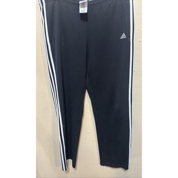 Adidas Women’s Black Logo Three Stripe Toggle Drawstring Sweatpants Small‎ - Picture 1 of 7